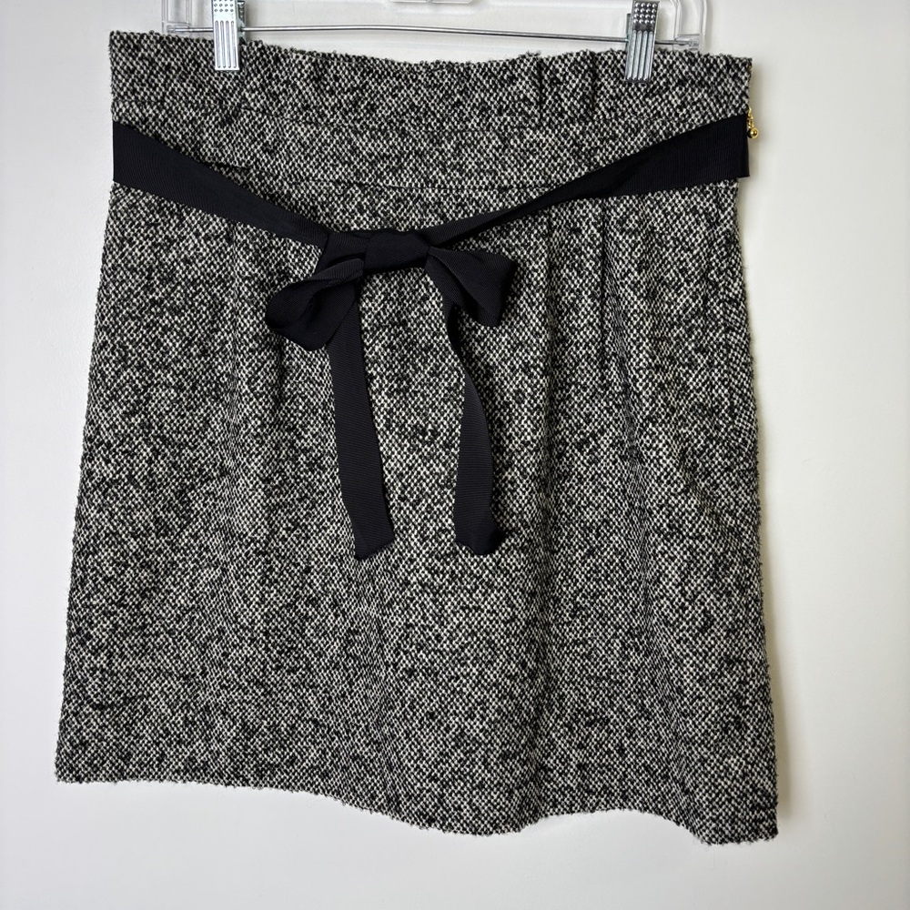 Kate Spade New York Black and White Tweed Skirt
